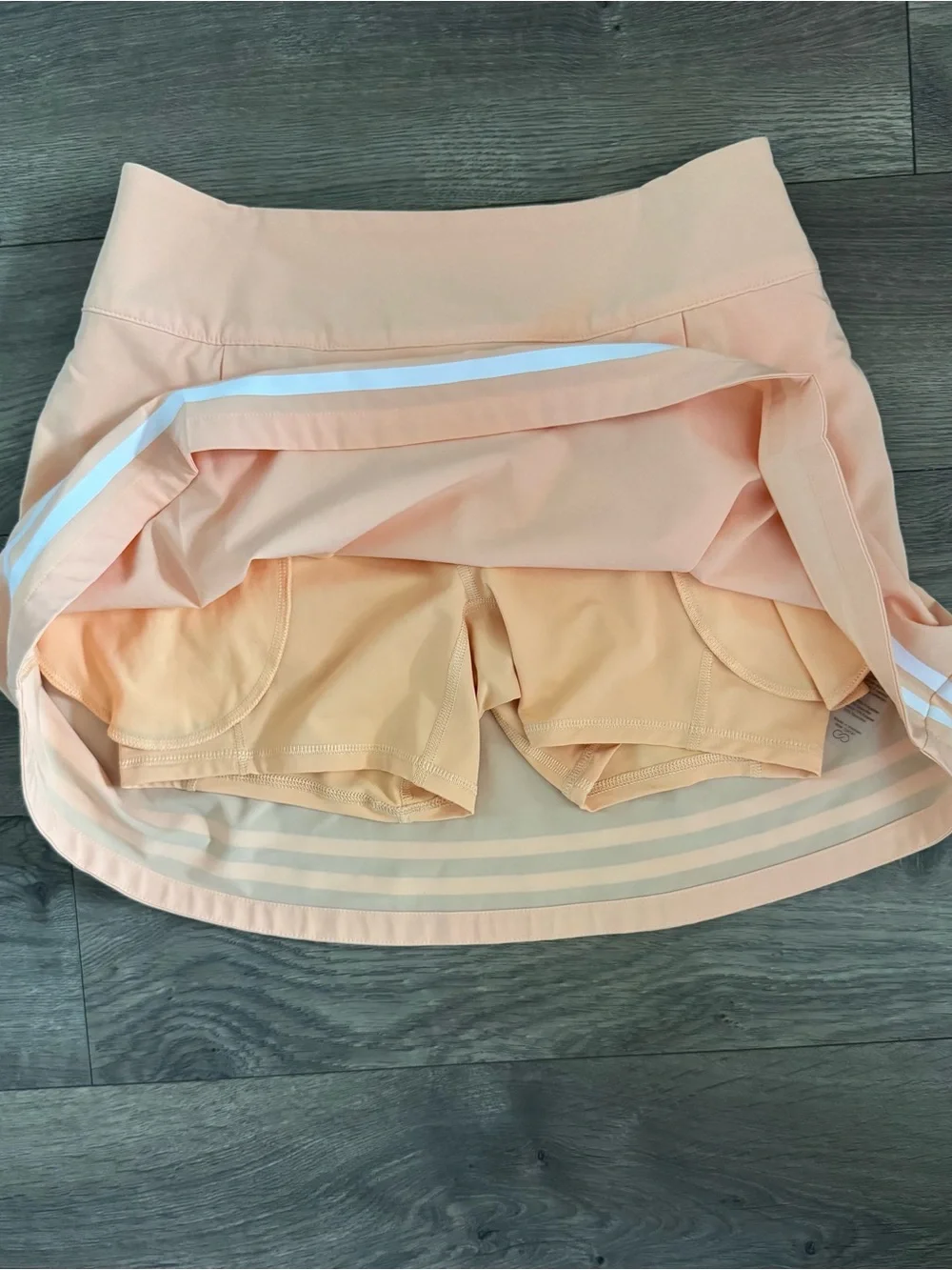 CALIA by Carrie Underwood Peach Tennis/Golf Skort with White Stripes